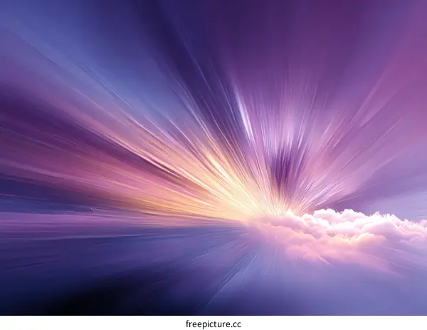 Abstract Colorful Sunrise Radiance