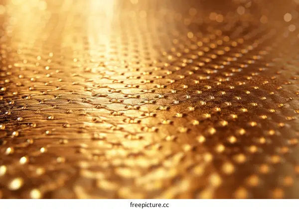 Golden surface with dotted pattern
