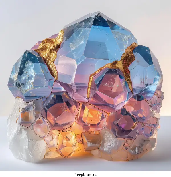 Blue and purple crystal