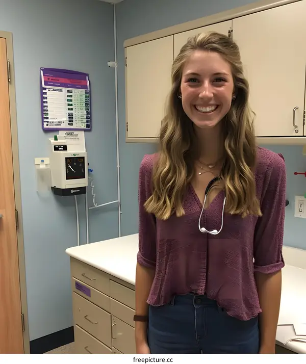 Female Doctor In A Hospital Room