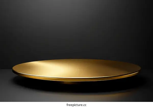 Gold Circular Stage for Product Display