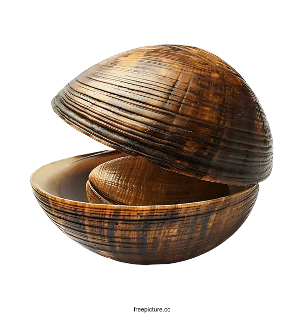 [Transparent Background PNG]A large clam shell with a smaller clam shell inside it