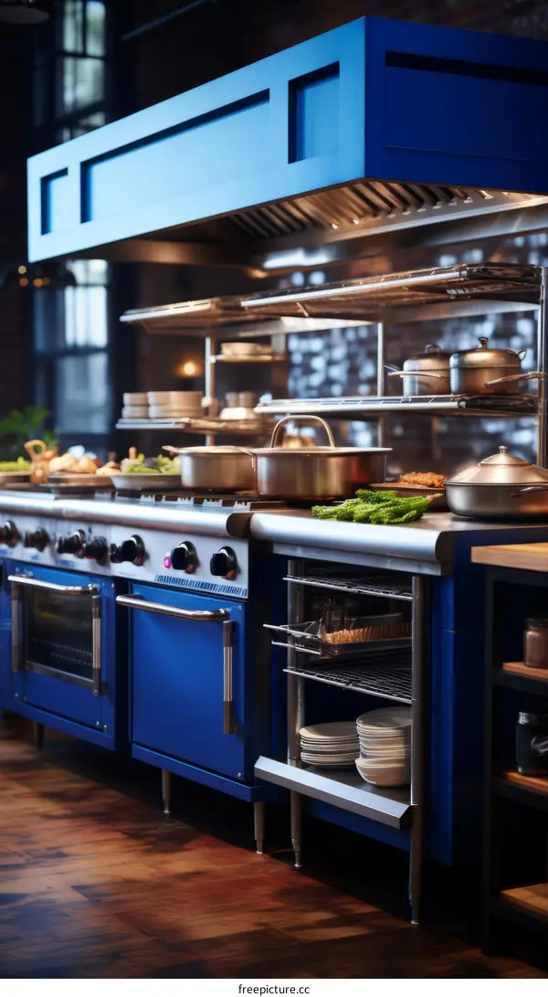 Blue Commercial Kitchen Appliances