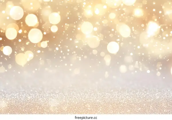 Golden and Silver Glitter Background with Bokeh