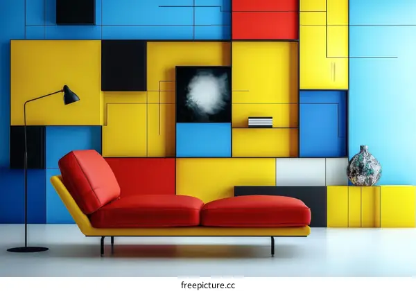 Colorful Abstract Living Room Design
