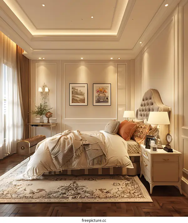 European-style luxury bedroom