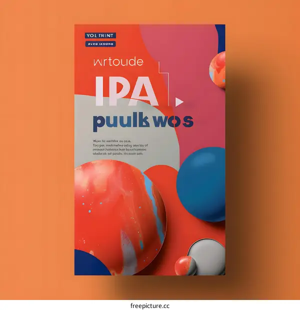 Abstract Colorful Sphere Design with Text