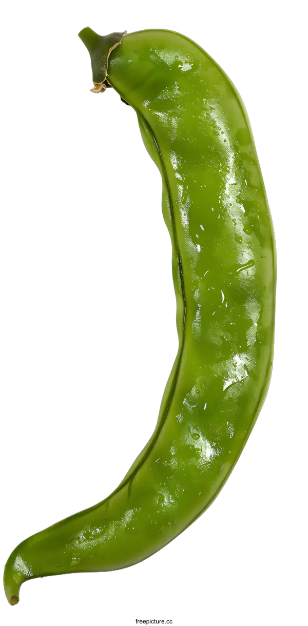 [Transparent Background PNG]Fresh Green Bean Pod Isolated On White Background