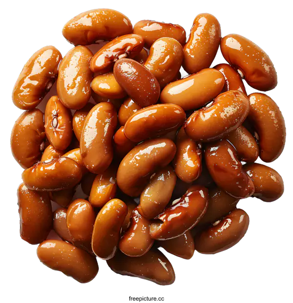 [Transparent Background PNG]Close up of a pile of brown beans