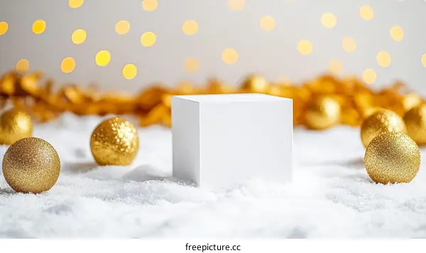 Elegant Gold Christmas Ornaments Display Stand