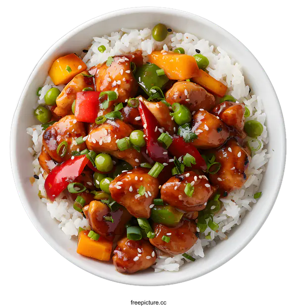 [Transparent Background PNG]Chicken and Rice Bowl
