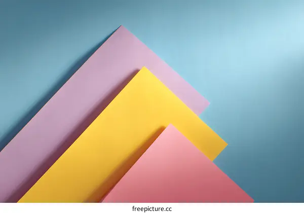 Abstract Colorful Paper Shapes Composition