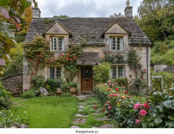 Charming Stone Cottage in Serene Garden Setting