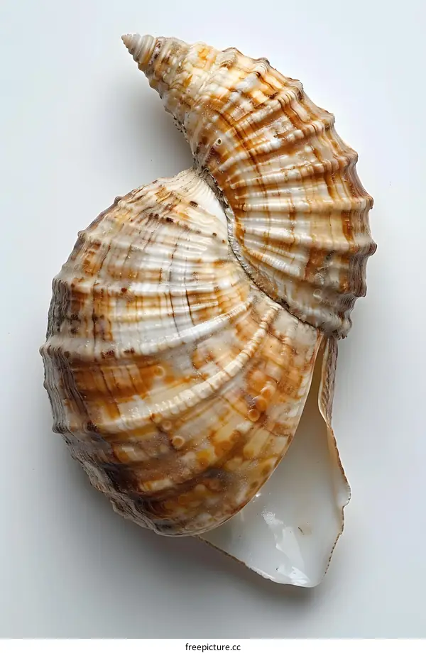 Seashell on White Background