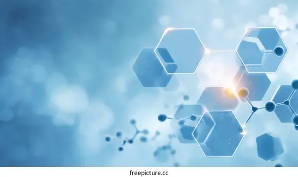 Abstract Molecular Structure Design Illustration