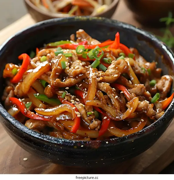 Spicy Pork with Onions and Peppers