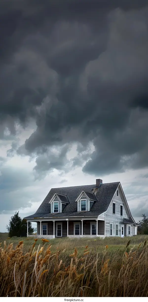 White House with Stormy Sky
