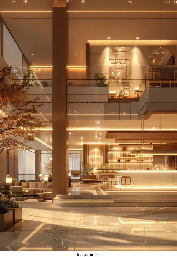 Modern Luxurious Hotel Lobby Interior Design