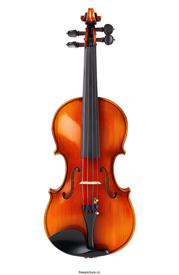 [Transparent Background PNG]Classical Wooden Violin Isolated On White Background