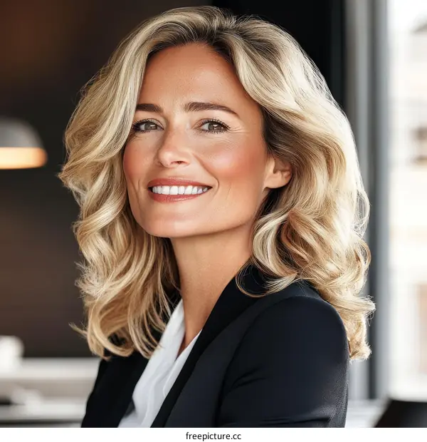 Elegant Woman Portrait Featuring Natural Beauty