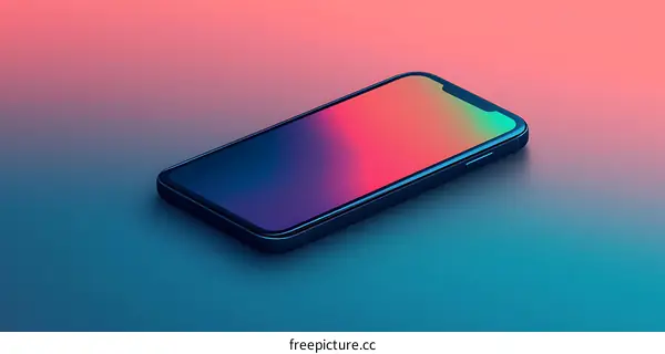 Gradient Background Phone Mockup