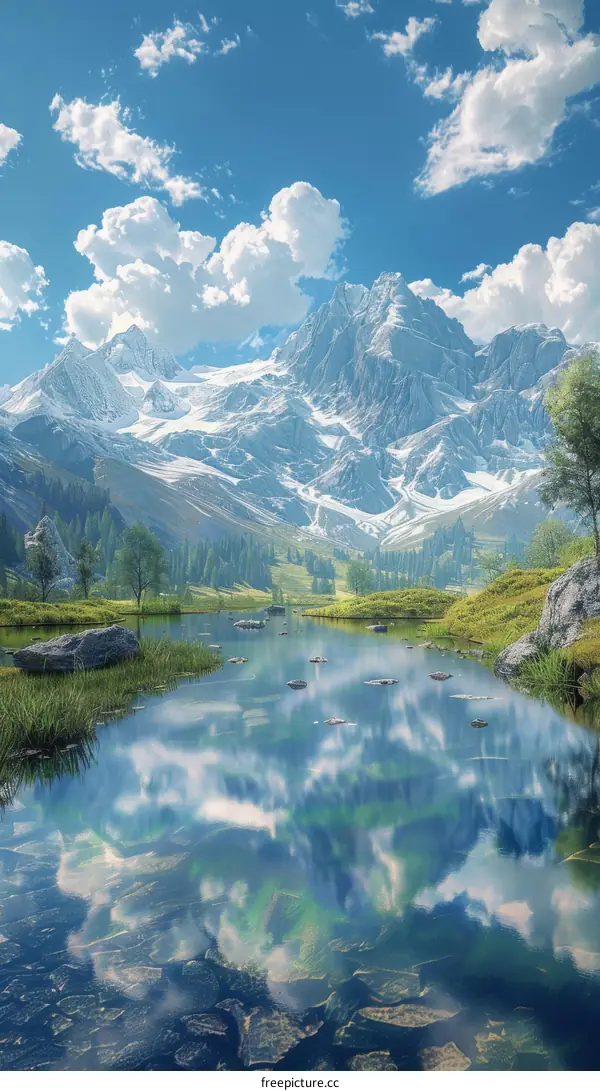 Majestic Mountain Lake Reflections