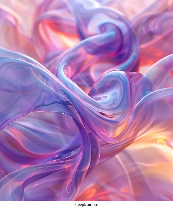 Abstract Colorful Flowing Liquid Design