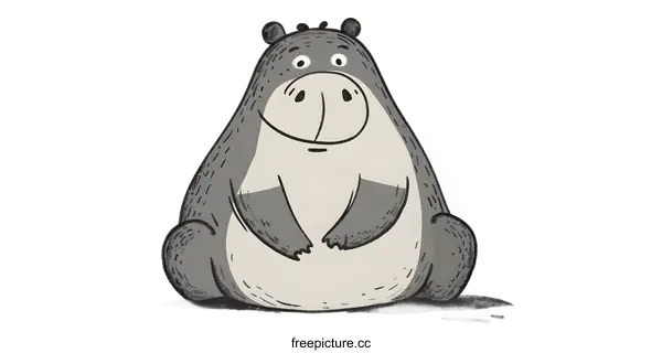 [Transparent Background PNG]Cute Cartoon Bear Illustration with White Background