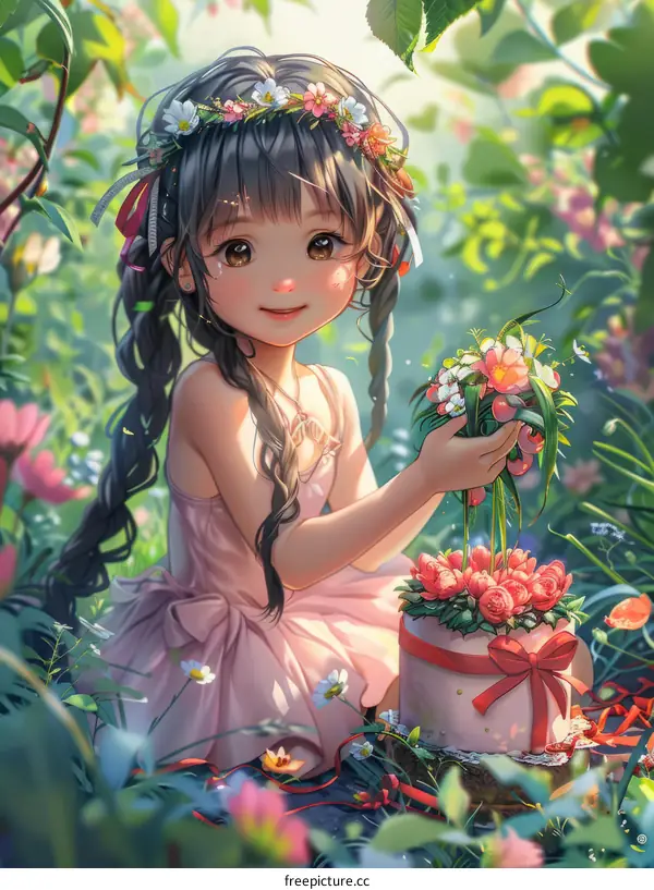 Little Flowers in Child's Hands