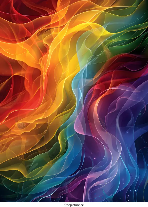 Abstract Colorful Wavy Background