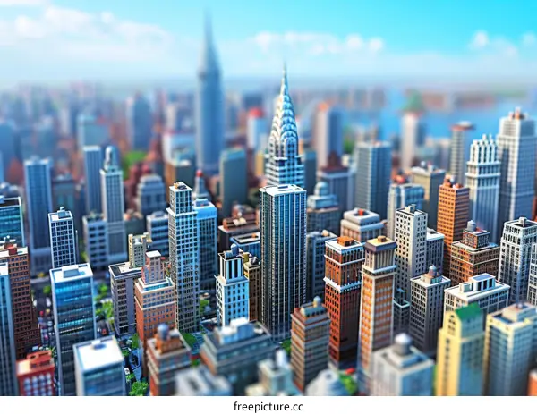 Small-Scale City Model Showcases Urban Development