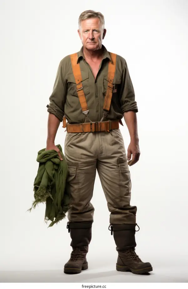 Portrait of a male adventurer