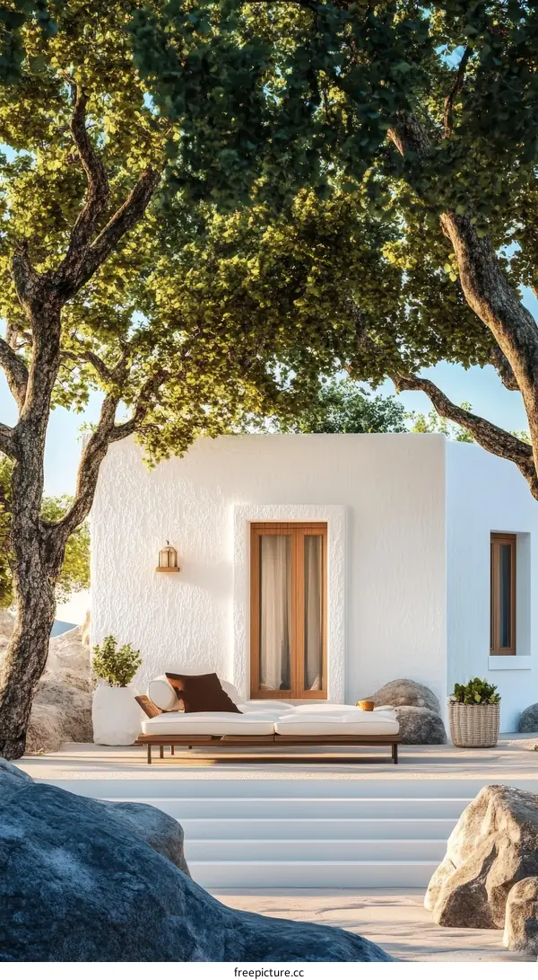 Outdoor Relaxation Area with Mediterranean Style