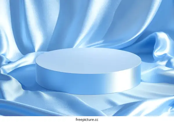 Light Blue Silk Fabric Product Showcase