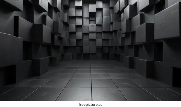 Dark Geometric Space: Futuristic Architecture