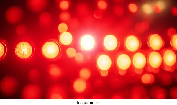 Abstract Bokeh Red Light Effect
