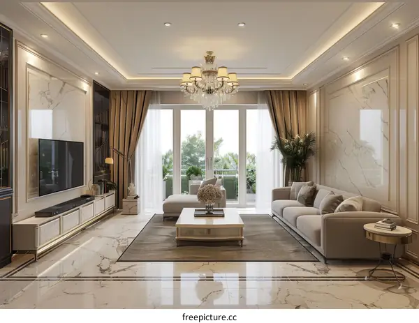 Classic and Modern Living Room Interior Design