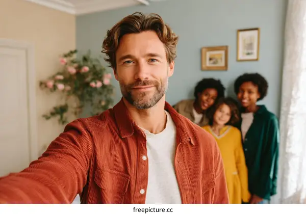 A Happy Family Portrait in a Cozy Home
