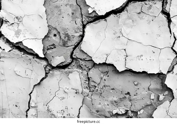 Cracked white paint texture background
