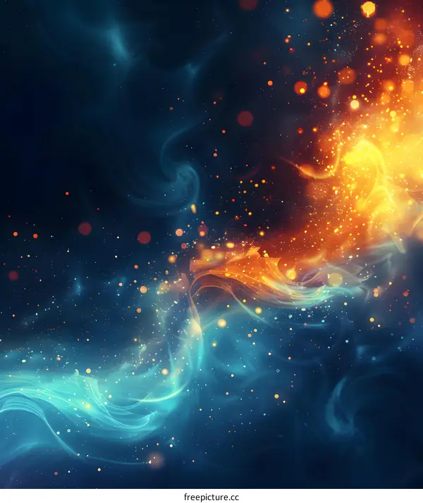 Fire and Water Dance of Colors