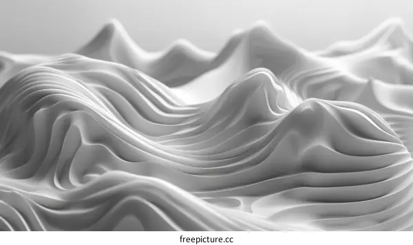 White abstract waves background