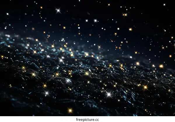 Starry Night Sky Reflected in Glistening Water