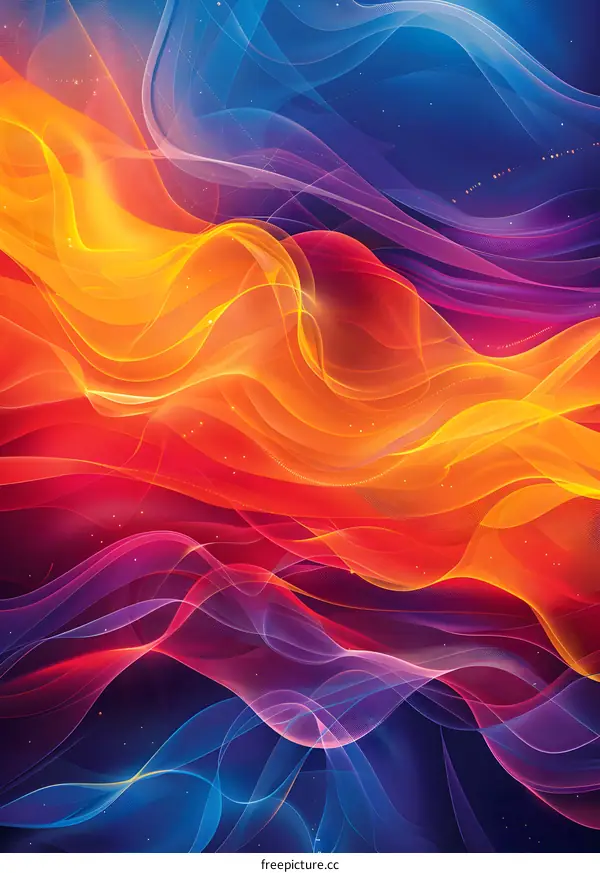 Colorful Wavy Flames
