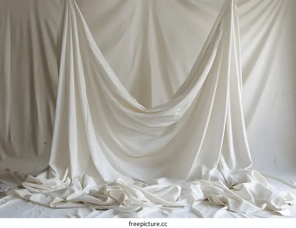 White Fabric Backdrop
