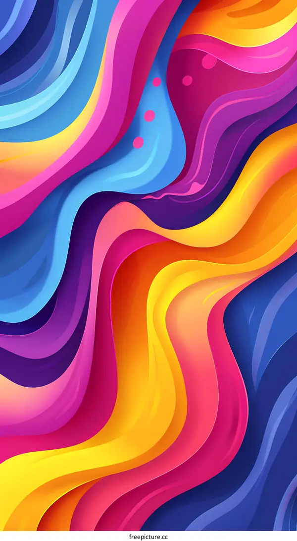 Abstract Colorful Wavy Background
