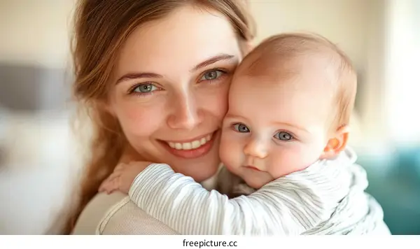 Mother and Baby Bonding Close-up