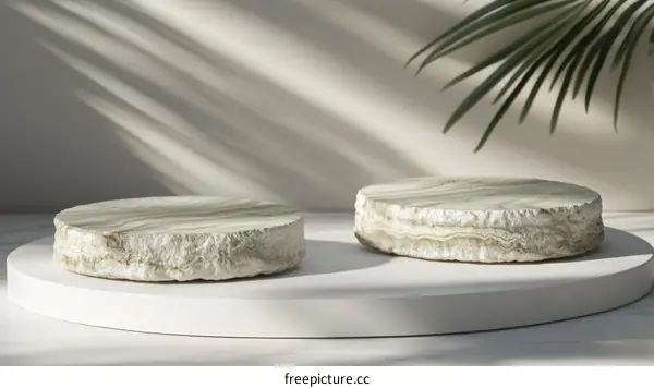 Elegant Stone Display Pedestal with Natural Light