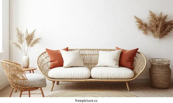 Modern Boho Living Room Interior Design