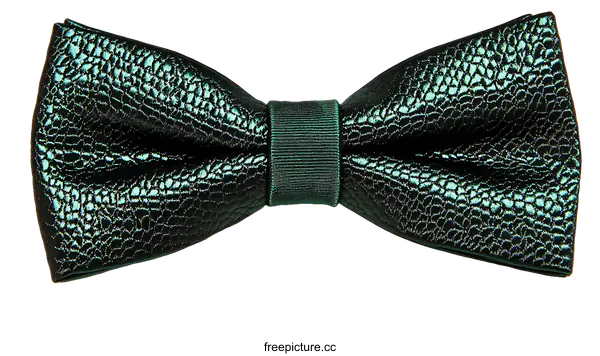 [Transparent Background PNG]Elegant Green Bow Tie with Texture