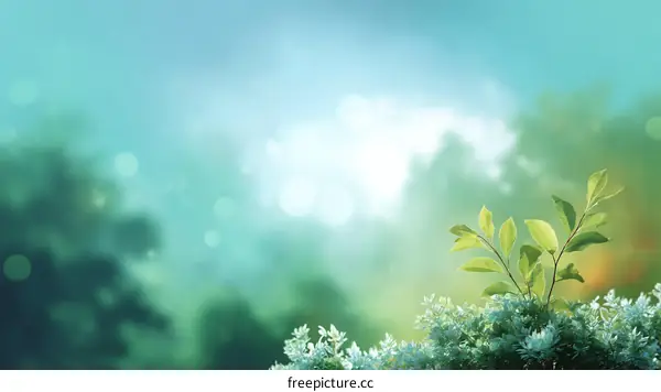 Nature Springtime Vivid Green Shoots